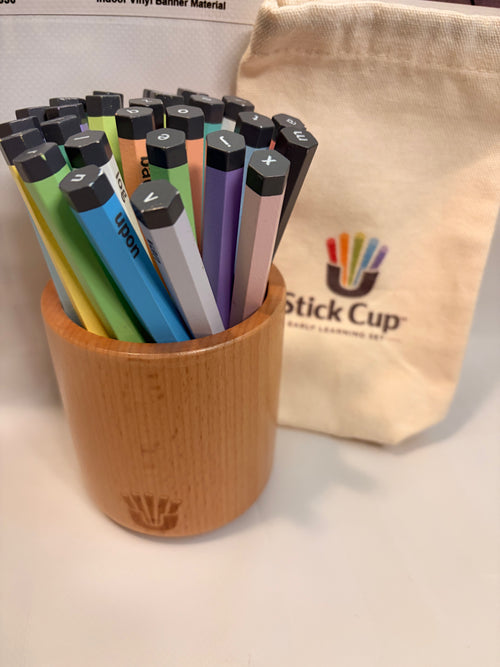 Stick Cup Early Learning Set & Storage Bag Bundle